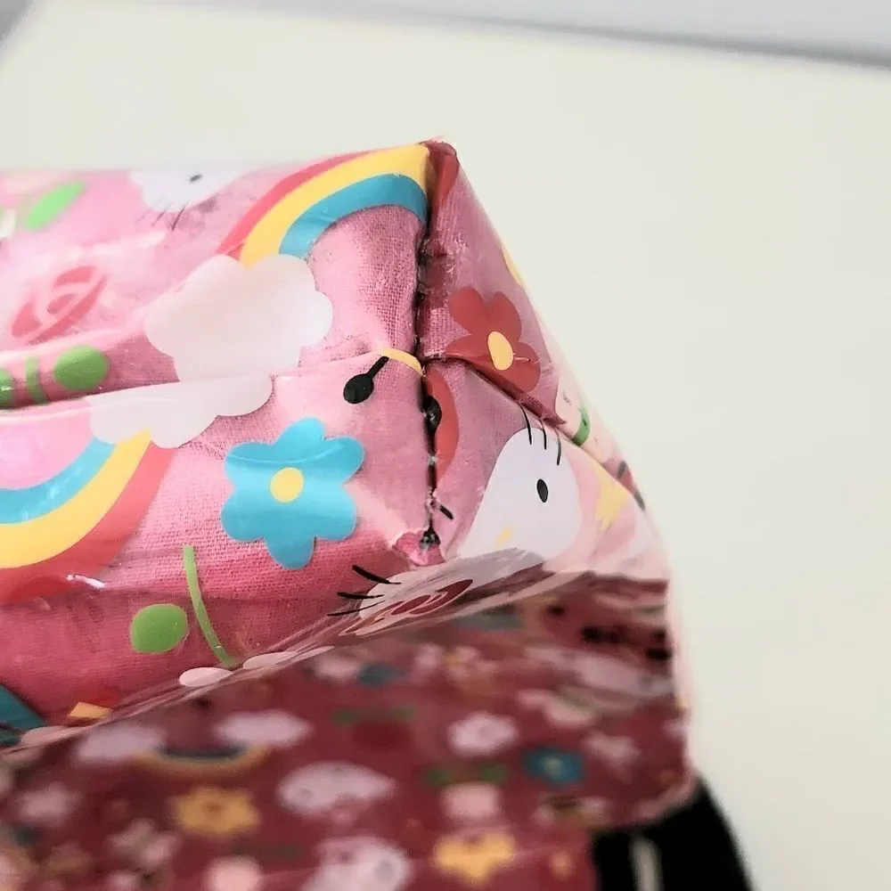 Hello Kitty Sanrio Girls Crossbody Messenger Bag Pink Rainbow Kitty